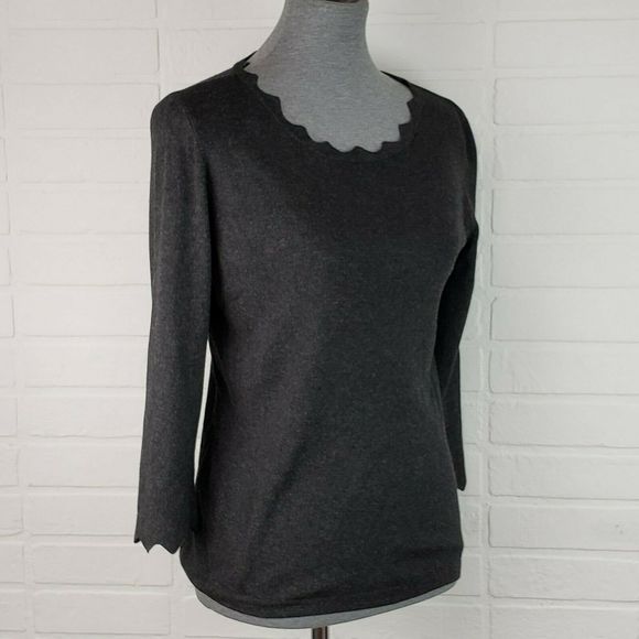 Philosophy Republic Gray Sweater 3/4 Sleeve Size M - Picture 3 of 10